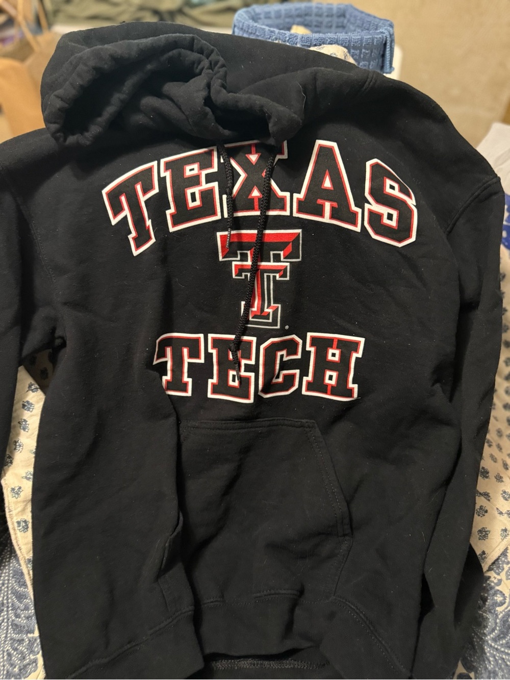 Source Unknown Black Texas Tech Pullover Hoodie with Red & White Logo
